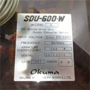 OKUMA MACHINERY SDU-600-W MODEL3 DC SPINDLE DRIVE UNIT